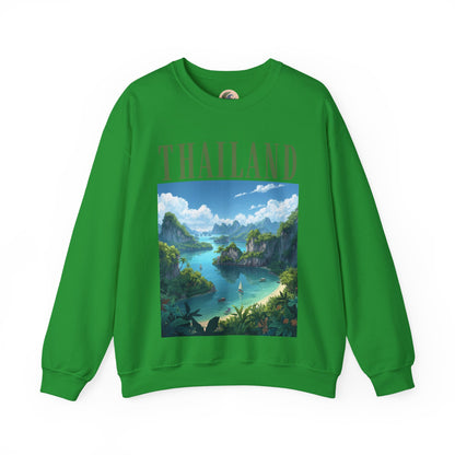 Thailand Scenic Crewneck Sweatshirt — Tropical Island Graphic Pullover