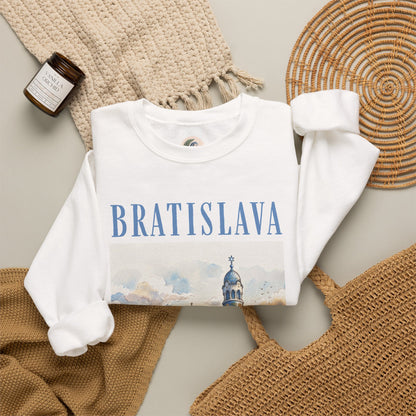 Bratislava Scenic Crewneck Sweatshirt – Vintage Cityscape Graphic