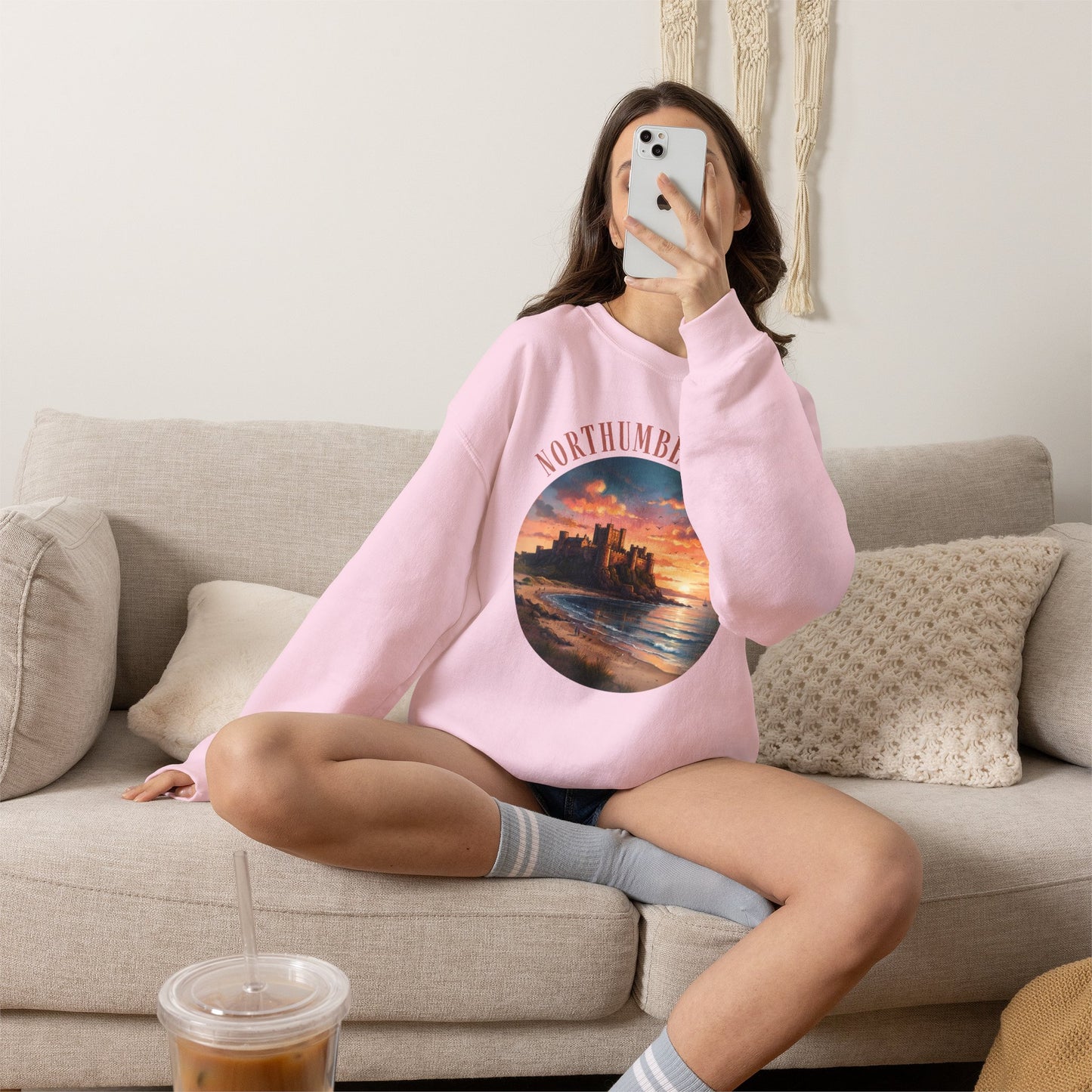 Northumberland Castle Sweatshirt — Scenic Sunset Crewneck