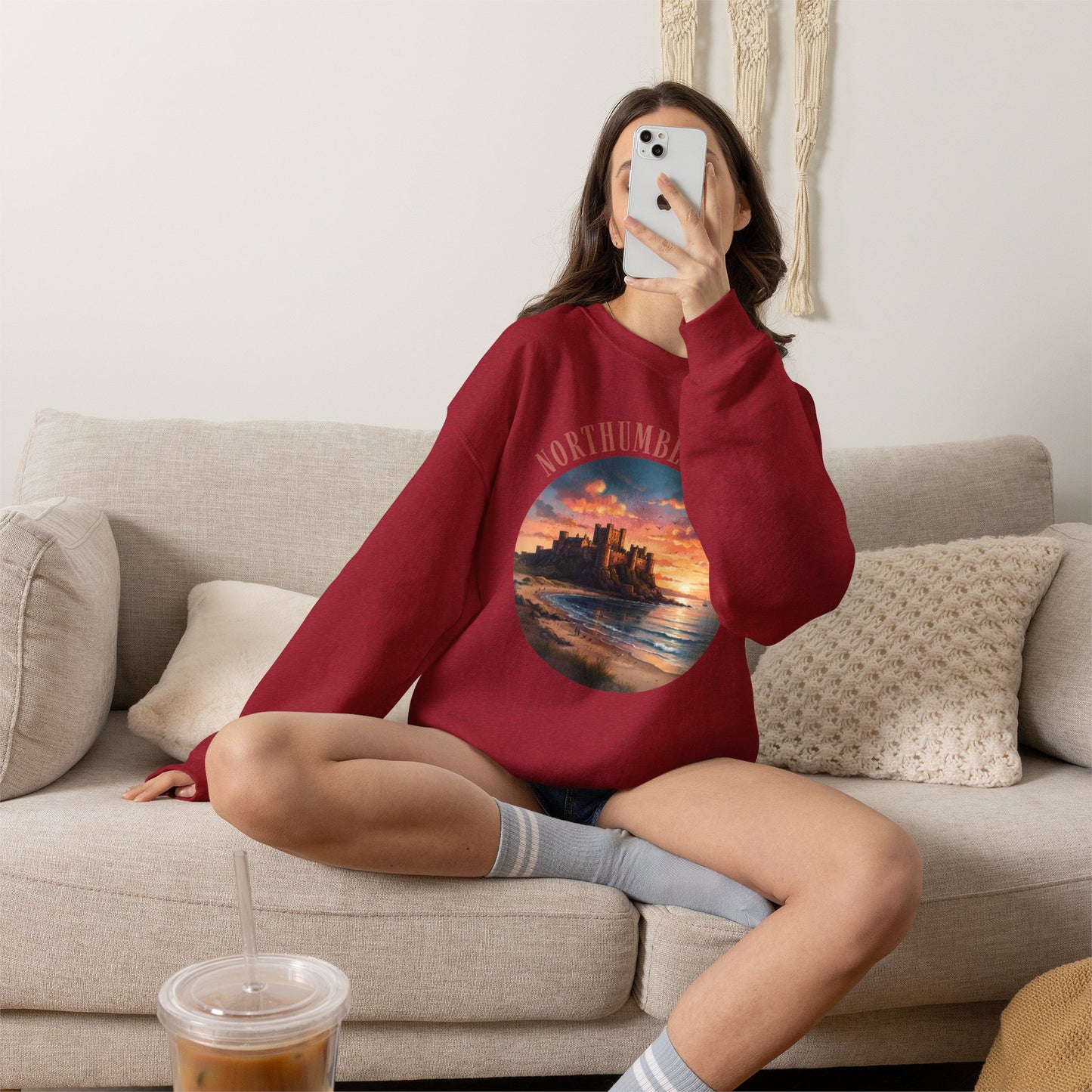 Northumberland Castle Sweatshirt — Scenic Sunset Crewneck