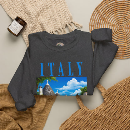 Italy Alberobello Scenic Sweatshirt — Trulli Village Travel Crewneck