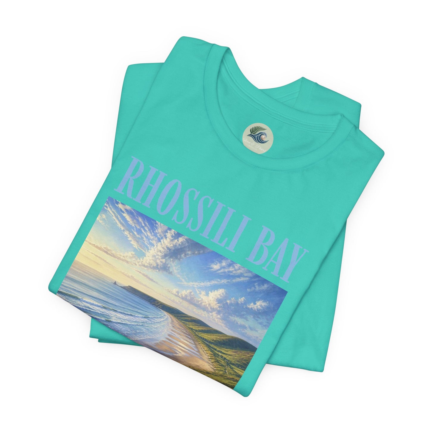 Rhossili Bay Scenic Tee — Coastal Landscape Graphic T-Shirt