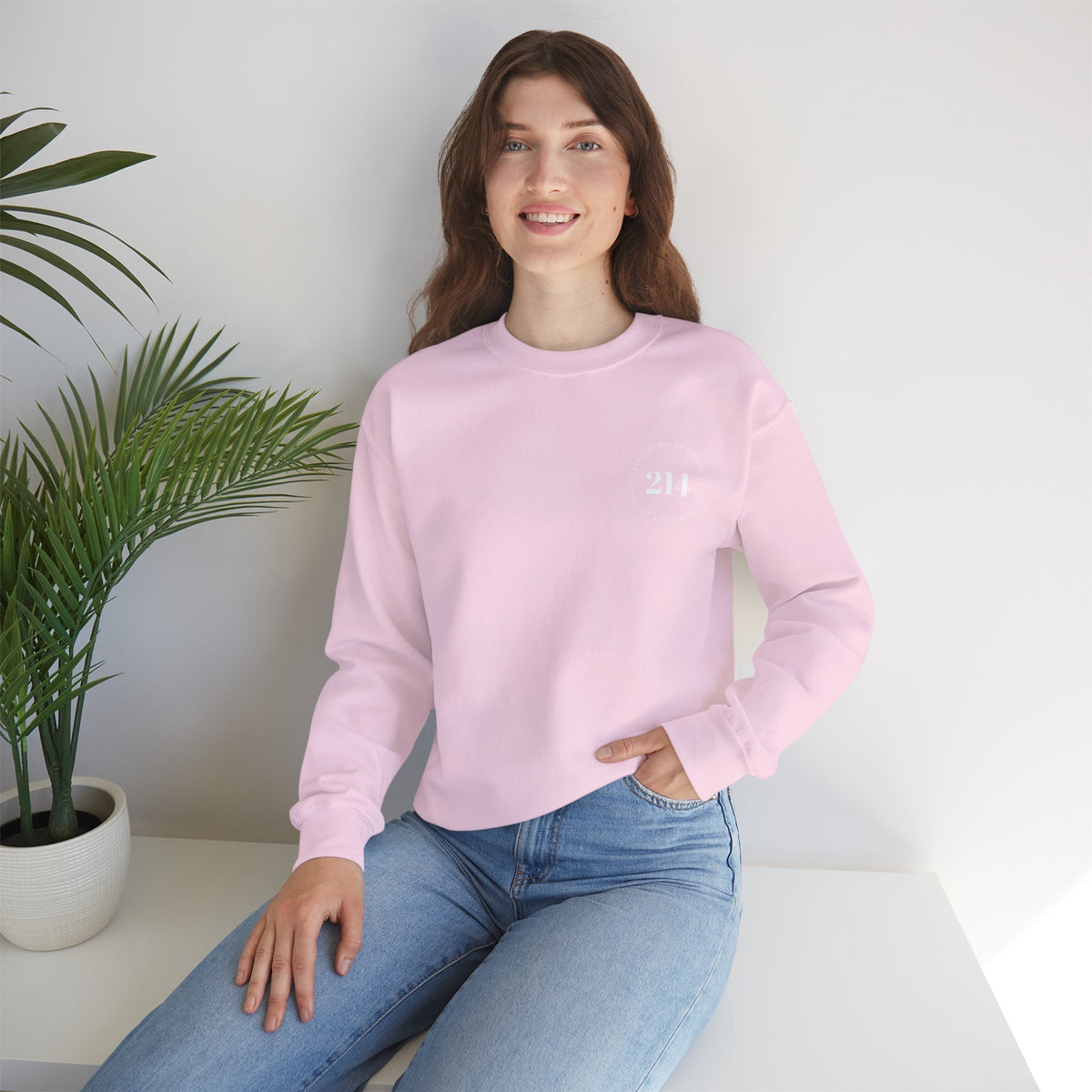 214 Wainwrights Minimalist Crewneck Sweatshirt — Small Chest Logo