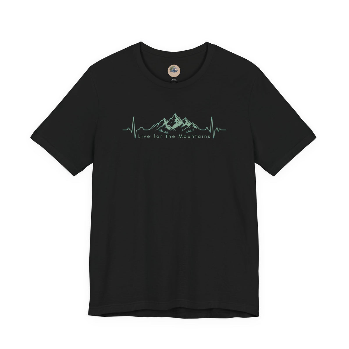 Mountain Heartbeat T‑Shirt — Heartbeat EKG Mountains Graphic Tee