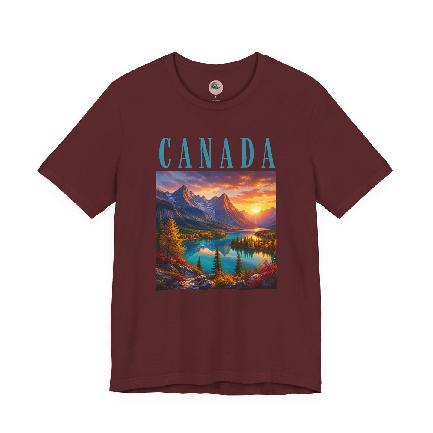 Canada Banff Scenic Mountain Tee — Sunrise Lake Landscape T‑Shirt
