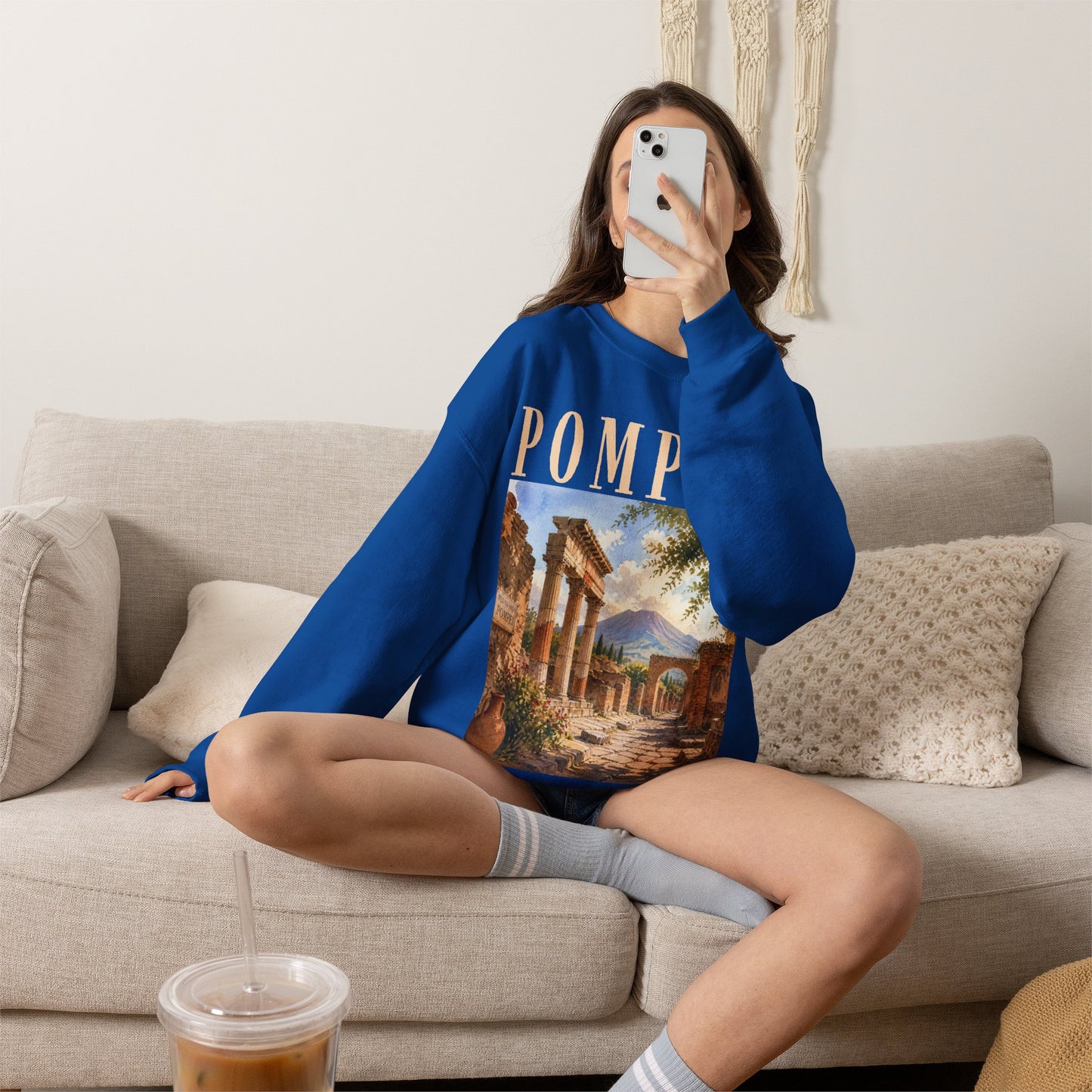 Pompeii Ruins Vintage Crewneck Sweatshirt