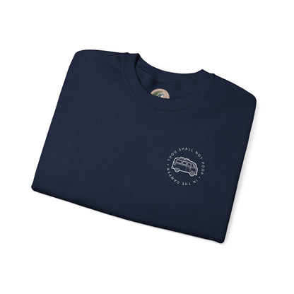 Cozy Camper Crewneck Sweatshirt — Van Life Humour Chest Graphic