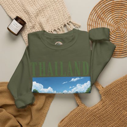 Thailand Scenic Crewneck Sweatshirt — Tropical Island Graphic Pullover