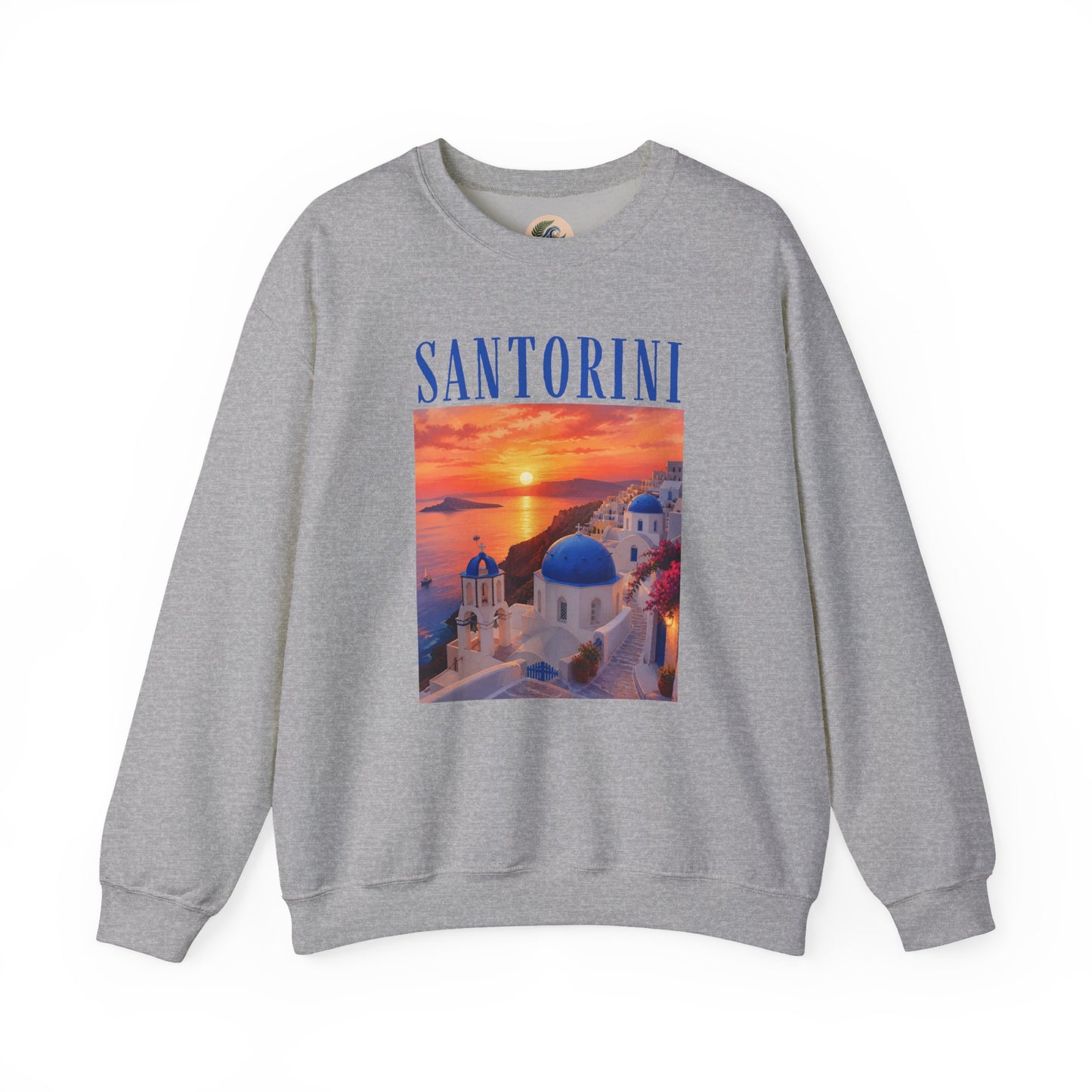 Santorini Sunset Sweatshirt — Greek Island Travel Crewneck