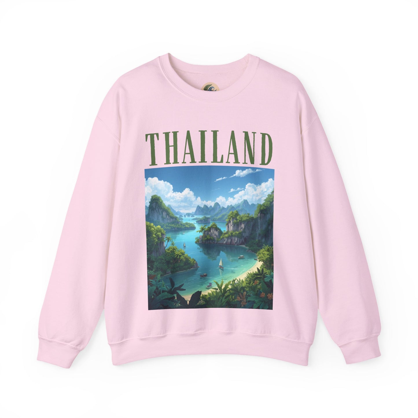 Thailand Scenic Crewneck Sweatshirt — Tropical Island Graphic Pullover
