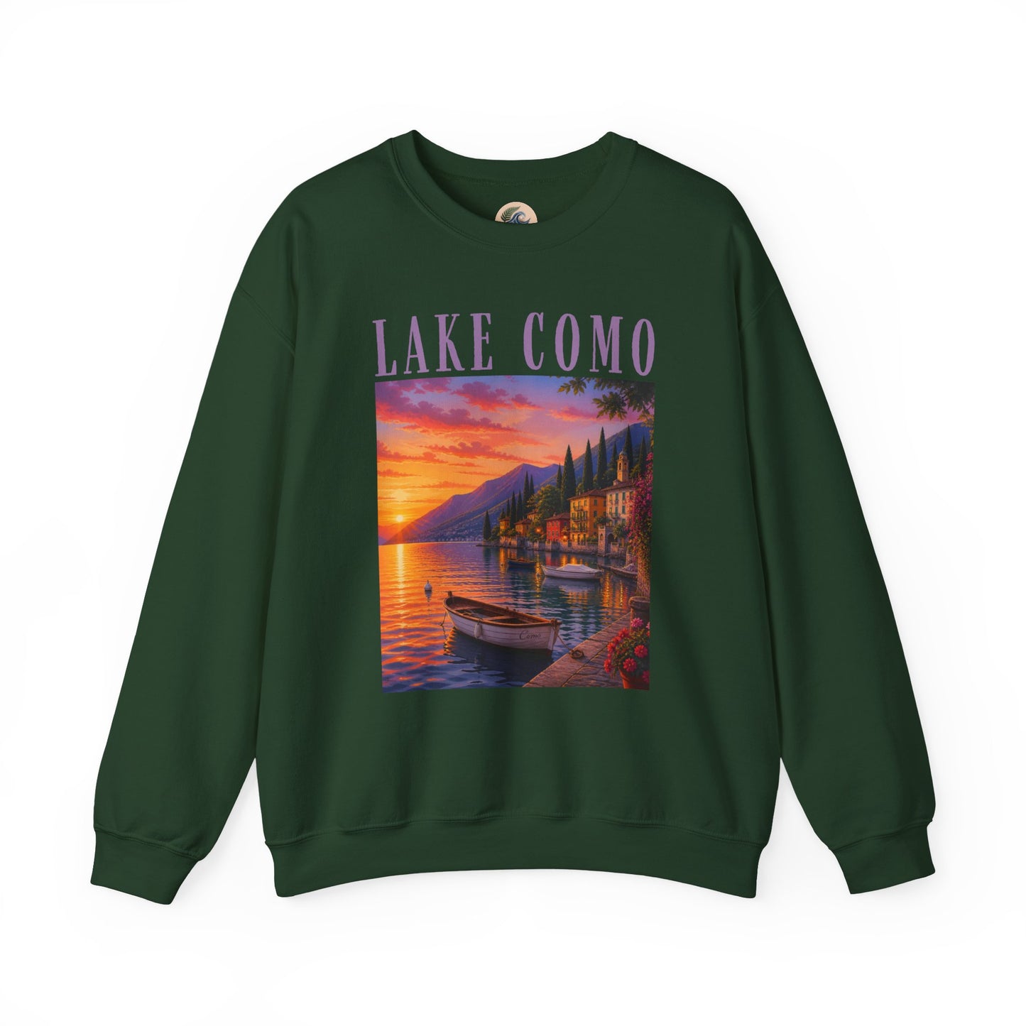 Lake Como Sunset Crewneck Sweatshirt