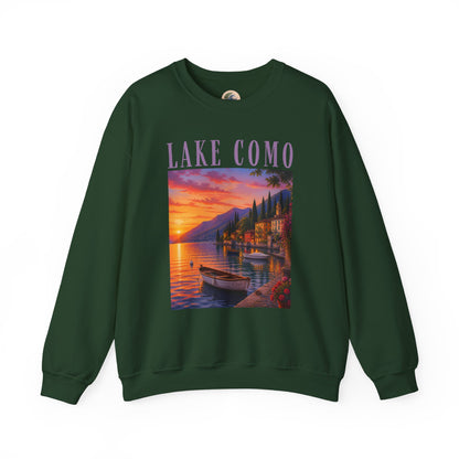 Lake Como Sunset Crewneck Sweatshirt