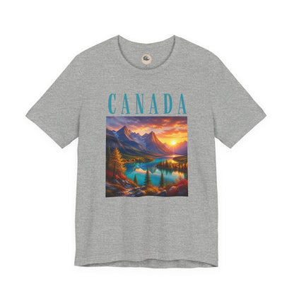 Canada Banff Scenic Mountain Tee — Sunrise Lake Landscape T‑Shirt