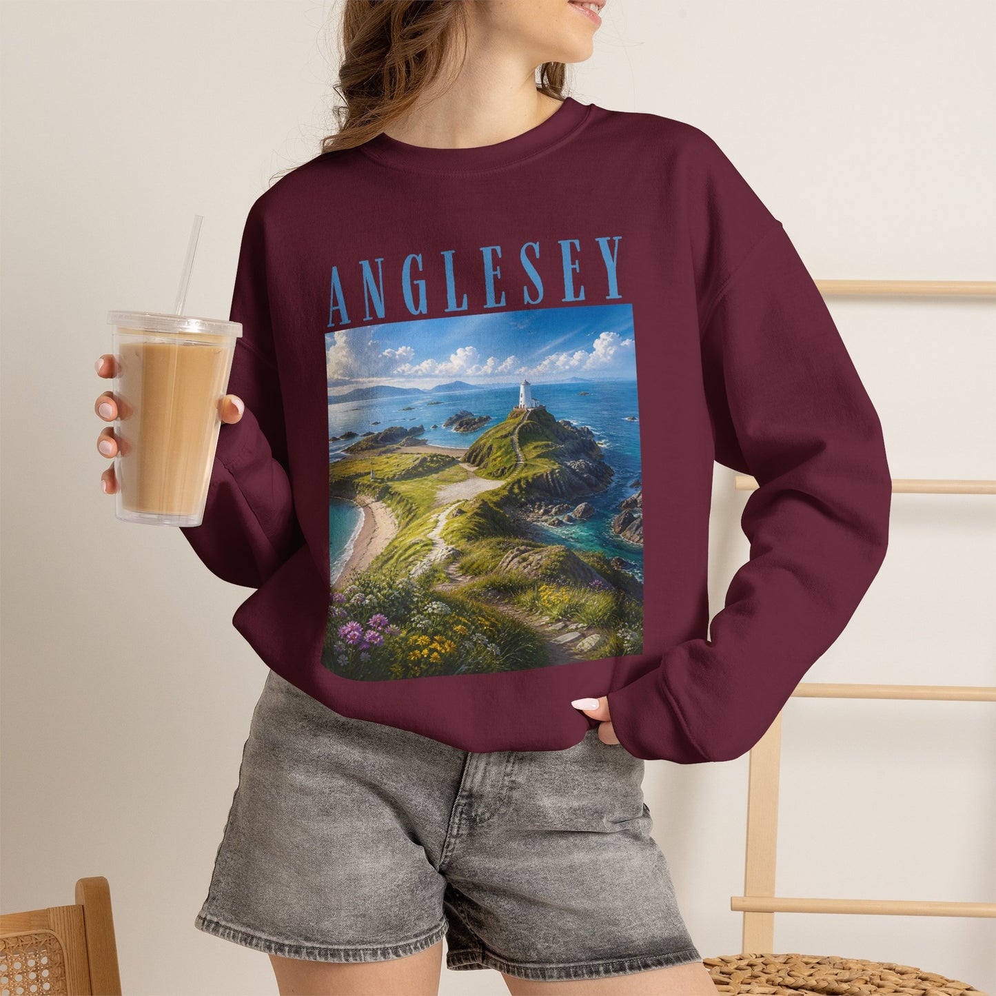 Anglesey Scenic Sweatshirt — Coastal Landscape Crewneck