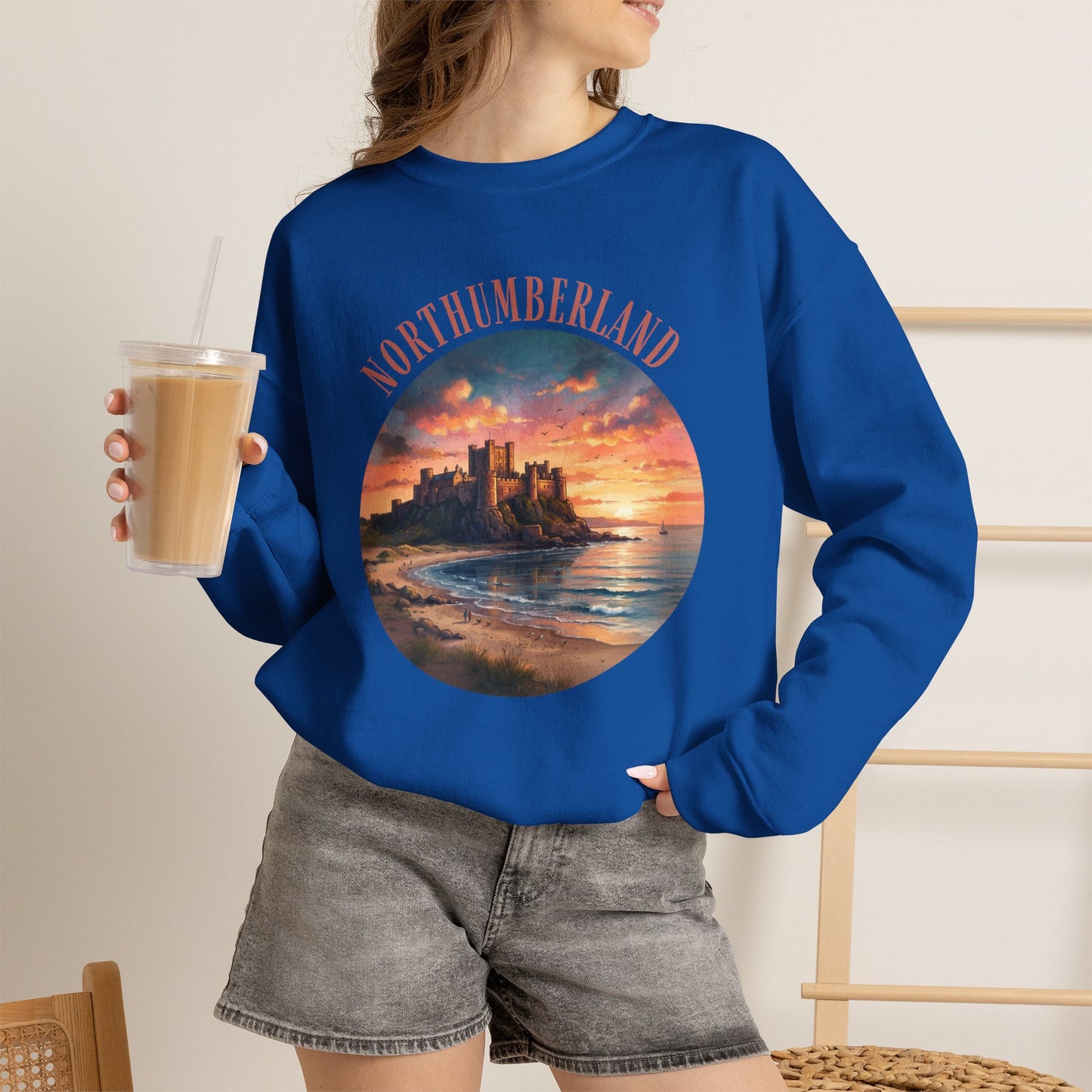 Northumberland Castle Sweatshirt — Scenic Sunset Crewneck