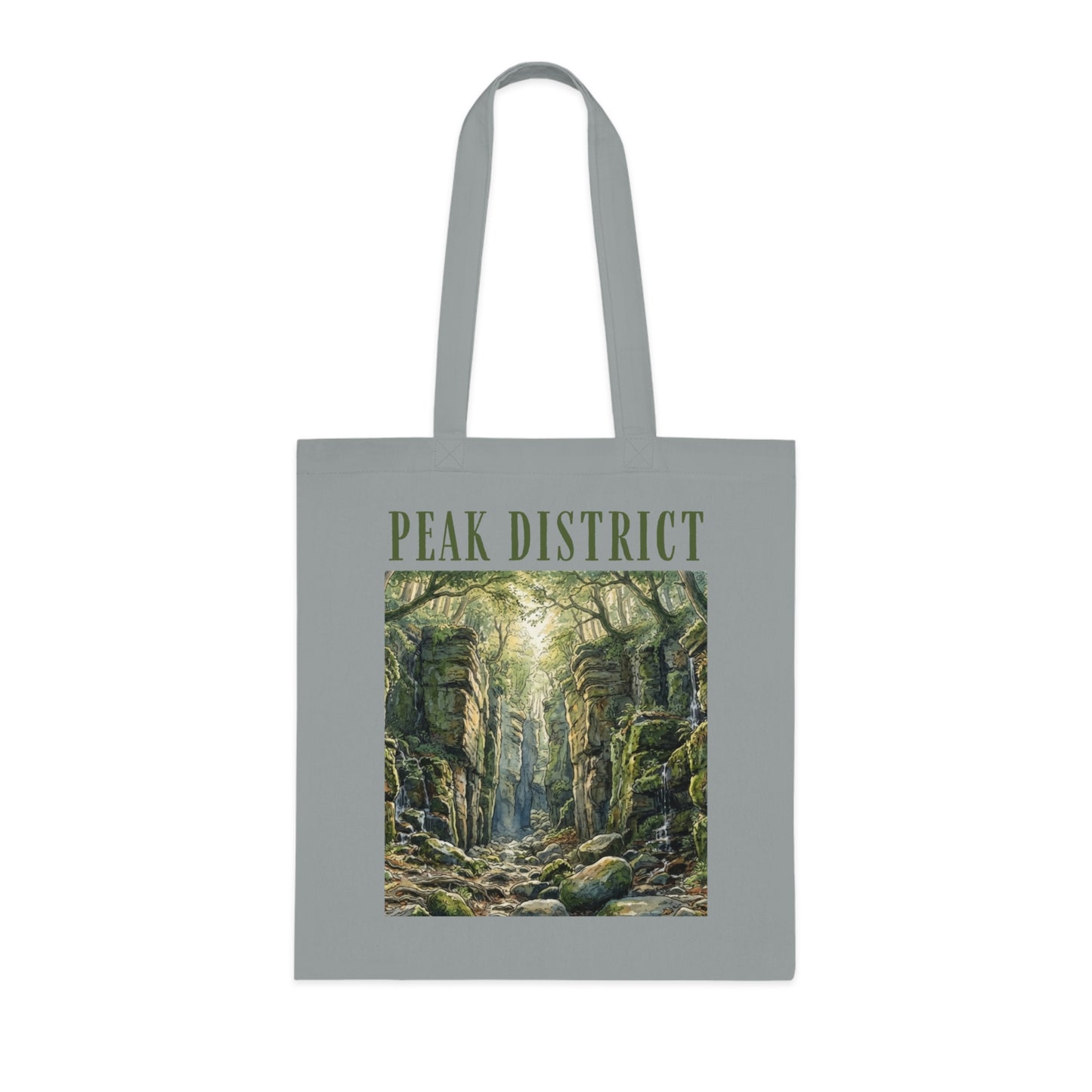 Peak District Cotton Tote Bag — Scenic Luds Church Forest Walk Canvas Shopper