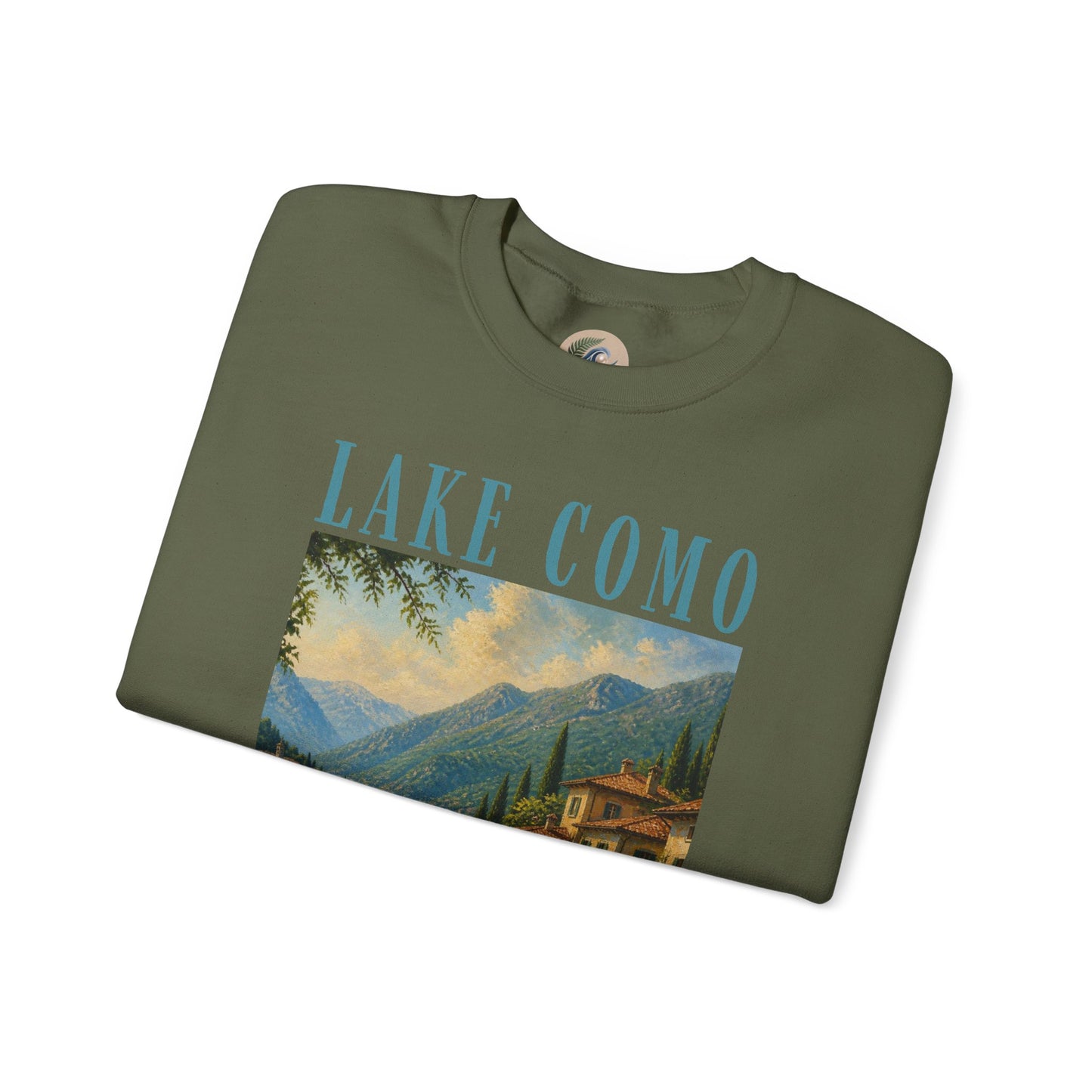 Lake Como Vintage Crewneck Sweatshirt — Scenic Italian Lake Graphic