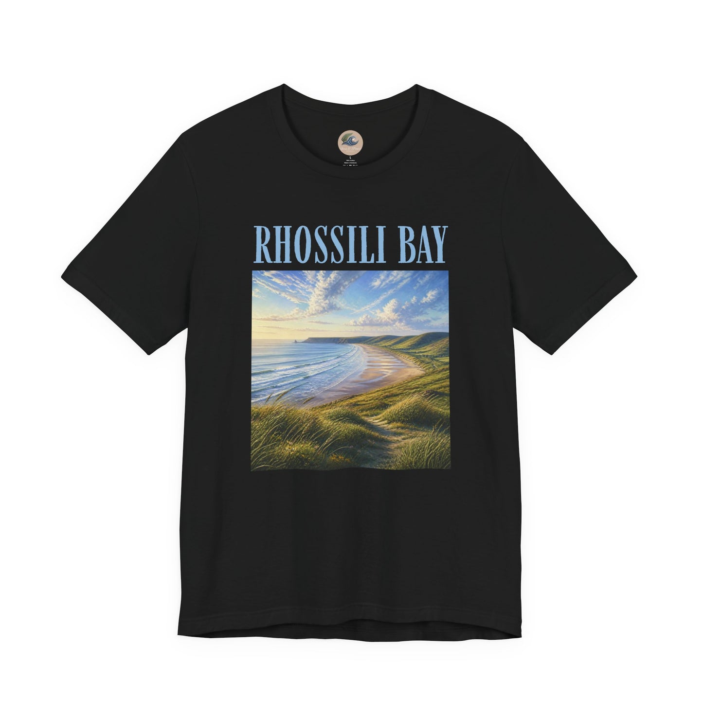 Rhossili Bay Scenic Tee — Coastal Landscape Graphic T-Shirt