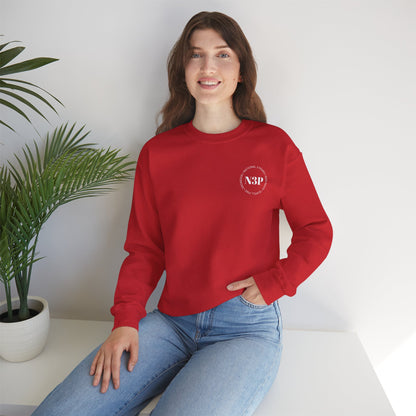 Minimal 'N3P' National 3 Peaks Logo Crewneck Sweatshirt – Small Chest Emblem, Casual Everyday Pullover