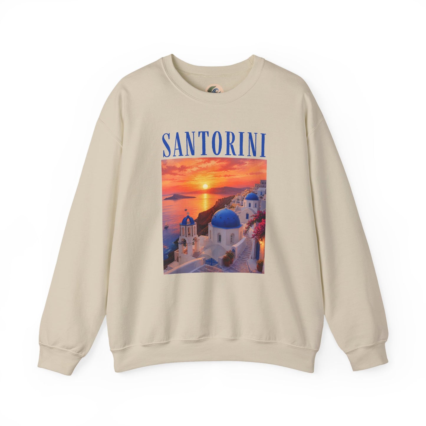 Santorini Sunset Sweatshirt — Greek Island Travel Crewneck