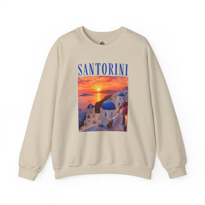 Santorini Sunset Sweatshirt — Greek Island Travel Crewneck
