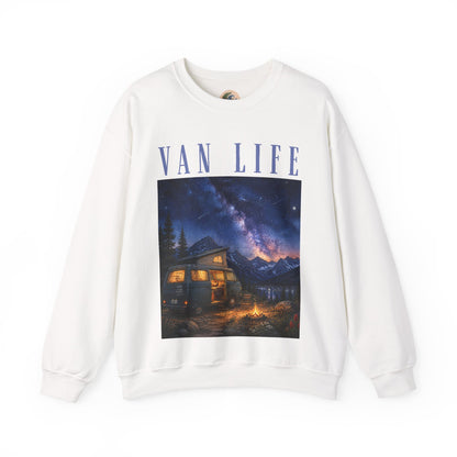 Van Life Sweatshirt – Cozy Camper Night Sky Crewneck