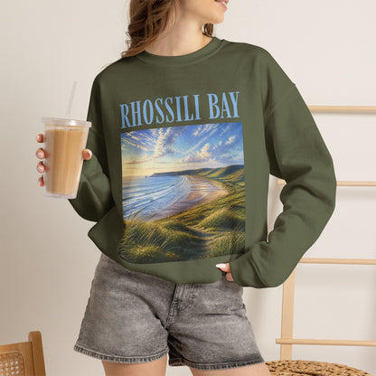 Rhossili Bay Scenic Crewneck Sweatshirt