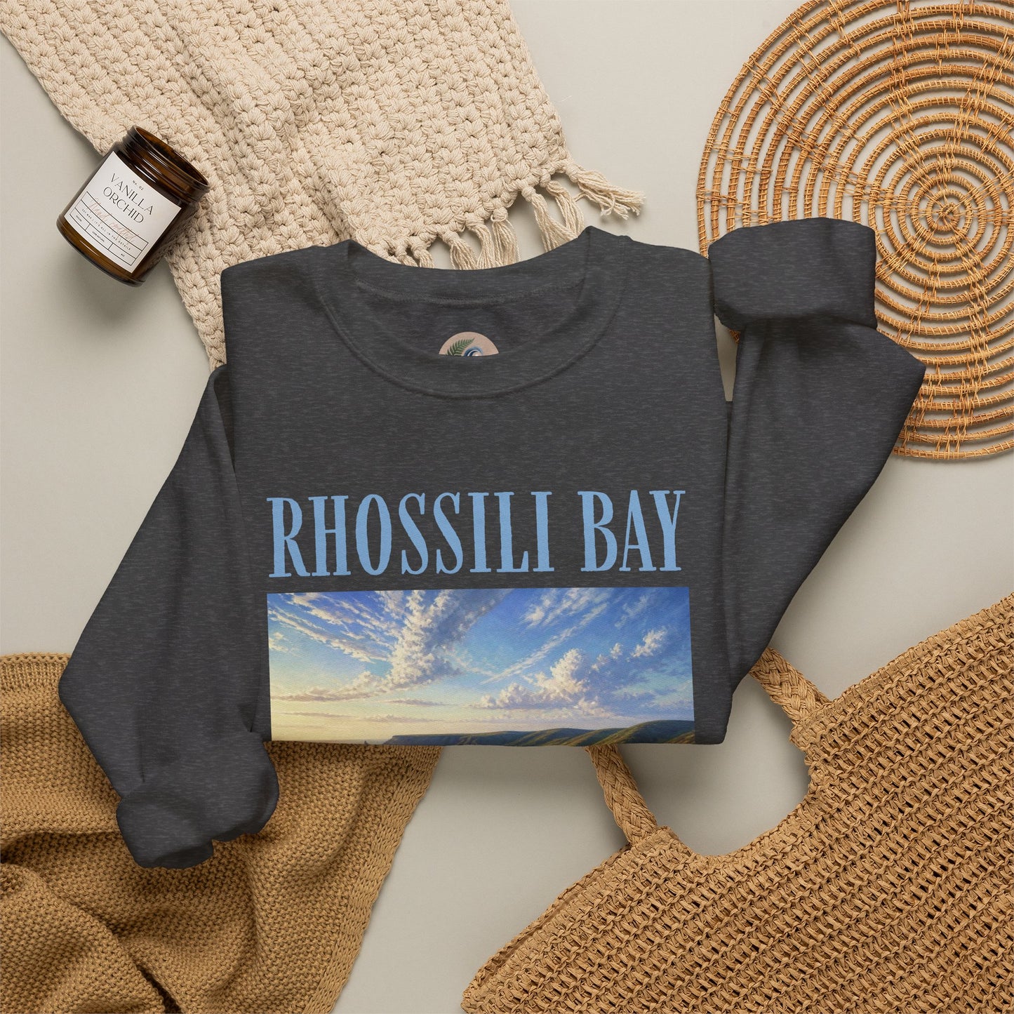Rhossili Bay Scenic Crewneck Sweatshirt