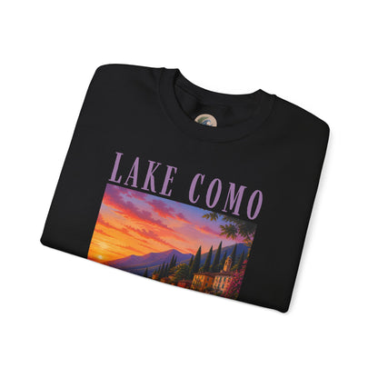 Lake Como Sunset Crewneck Sweatshirt