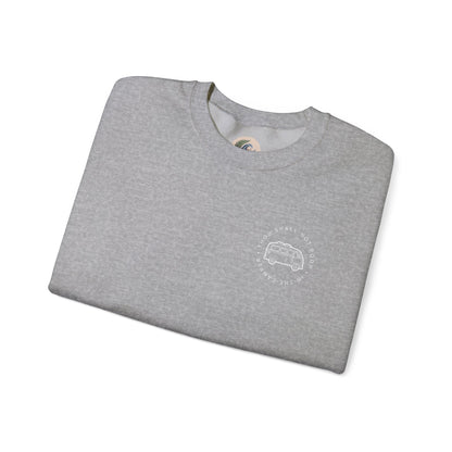 Cozy Camper Crewneck Sweatshirt — Van Life Humour Chest Graphic