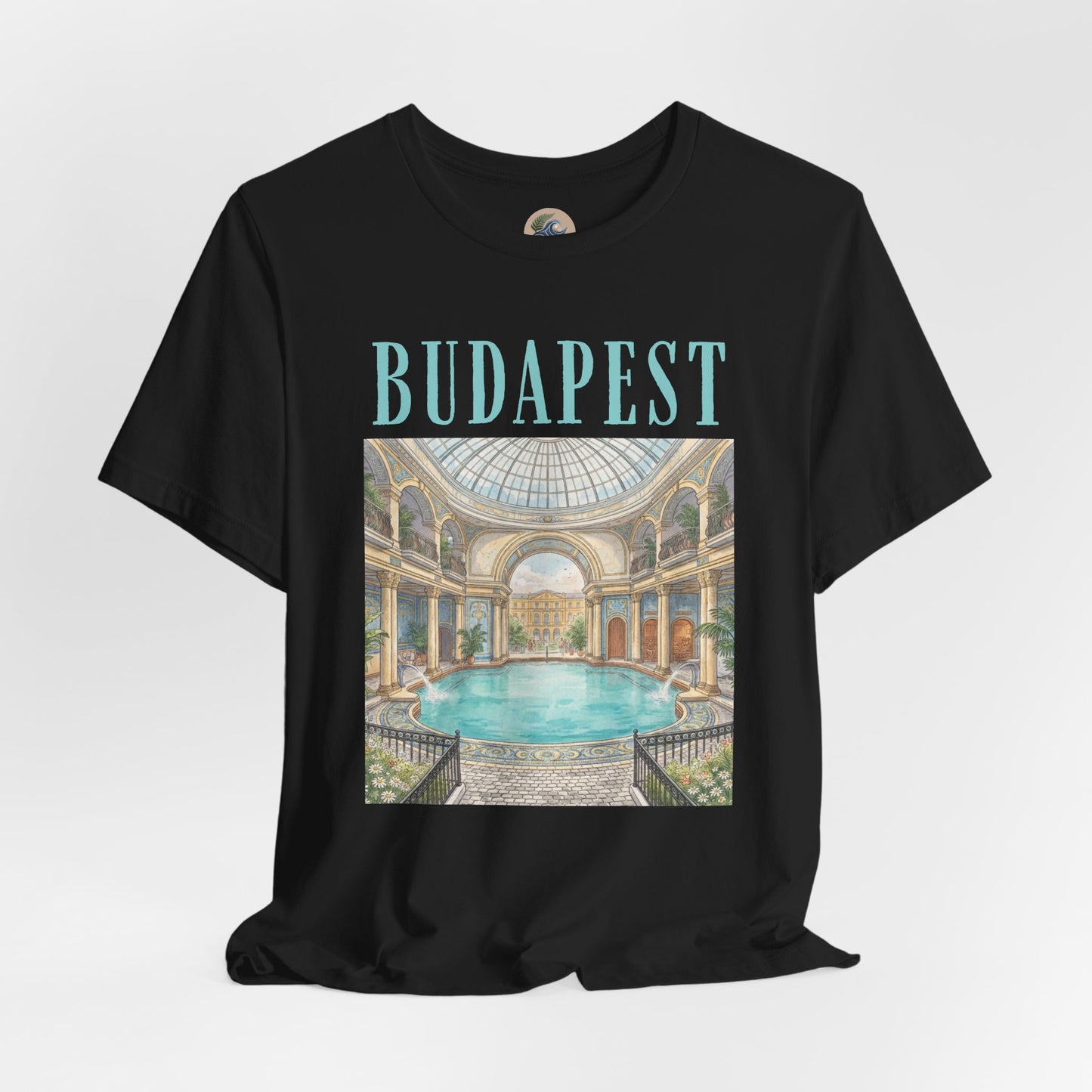 Budapest Thermal Baths Graphic Tee — Vintage Spa Travel T-Shirt