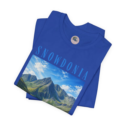 Glyderau Landscape T‑Shirt – Scenic 'SNOWDONIA' Mountain Graphic Tee