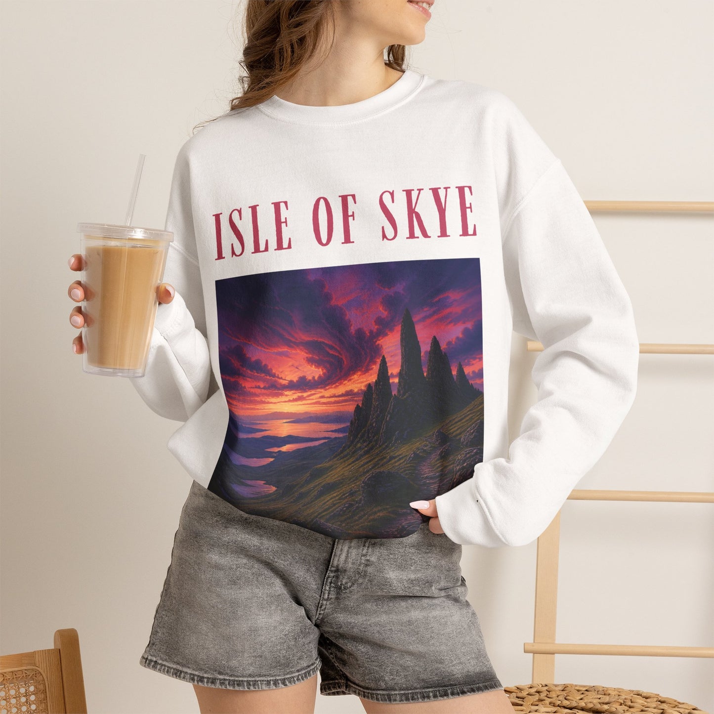 Isle of Skye Sweatshirt — Scottish Sunset Graphic Crewneck