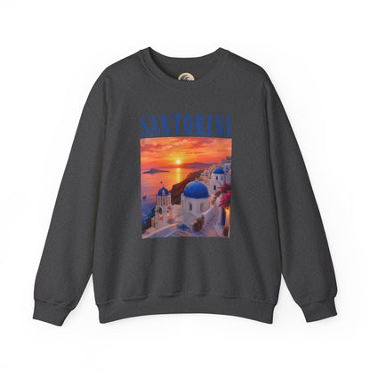 Santorini Sunset Sweatshirt — Greek Island Travel Crewneck