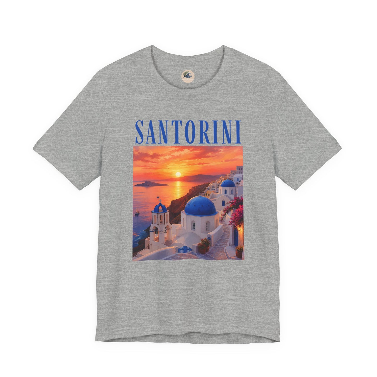 Santorini Sunset Tee — Greek Island Travel T‑Shirt