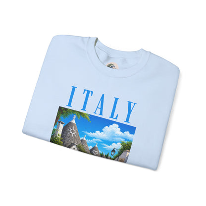 Italy Alberobello Scenic Sweatshirt — Trulli Village Travel Crewneck