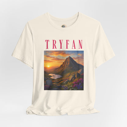 Tryfan Mountain Tee — Scenic Sunset Landscape T‑Shirt