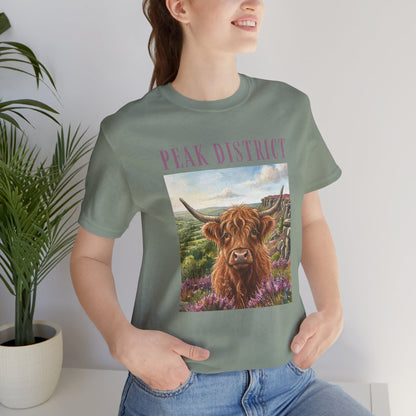 Peak District Highland Cow T‑Shirt
