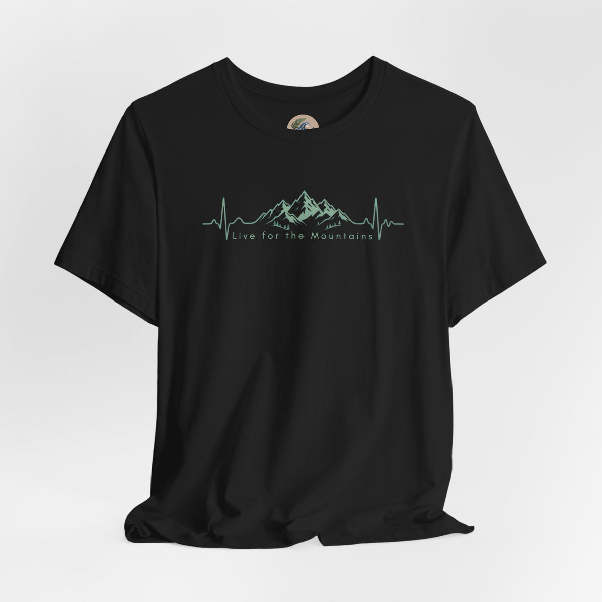 Mountain Heartbeat T‑Shirt — Heartbeat EKG Mountains Graphic Tee