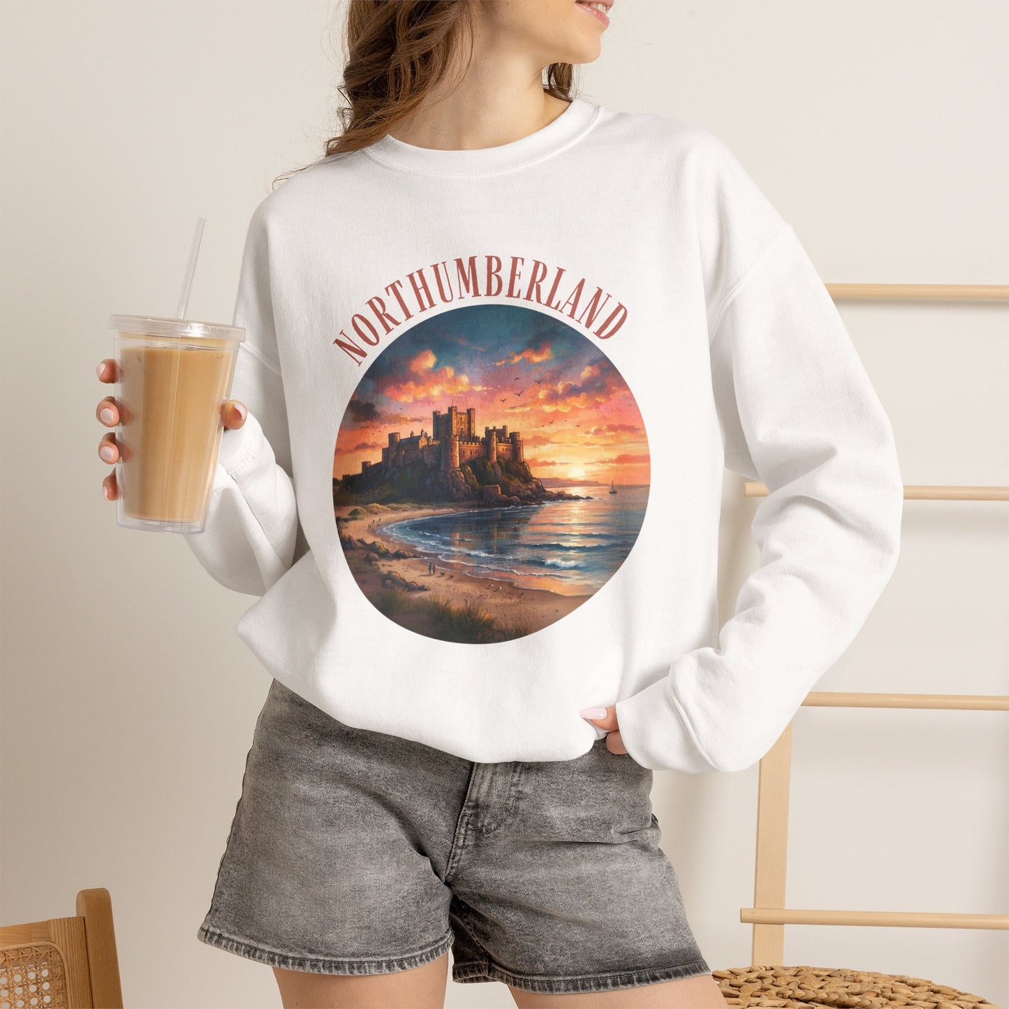 Northumberland Castle Sweatshirt — Scenic Sunset Crewneck