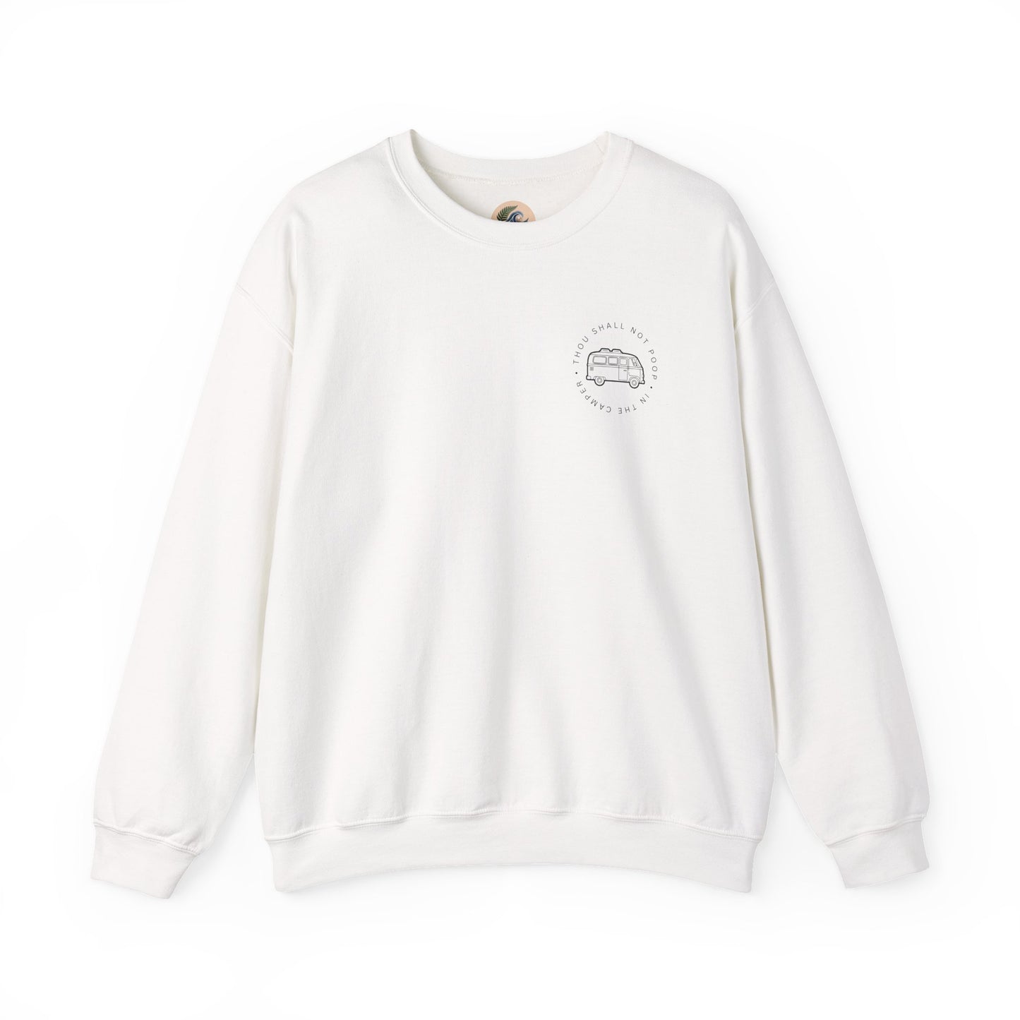 Cozy Camper Crewneck Sweatshirt — Van Life Humour Chest Graphic