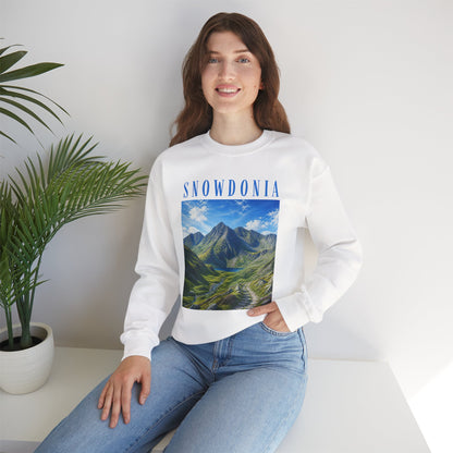 Glyderau Landscape - Snowdonia Mountain Crewneck Sweatshirt