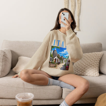 Italy Alberobello Scenic Sweatshirt — Trulli Village Travel Crewneck