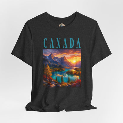 Canada Banff Scenic Mountain Tee — Sunrise Lake Landscape T‑Shirt
