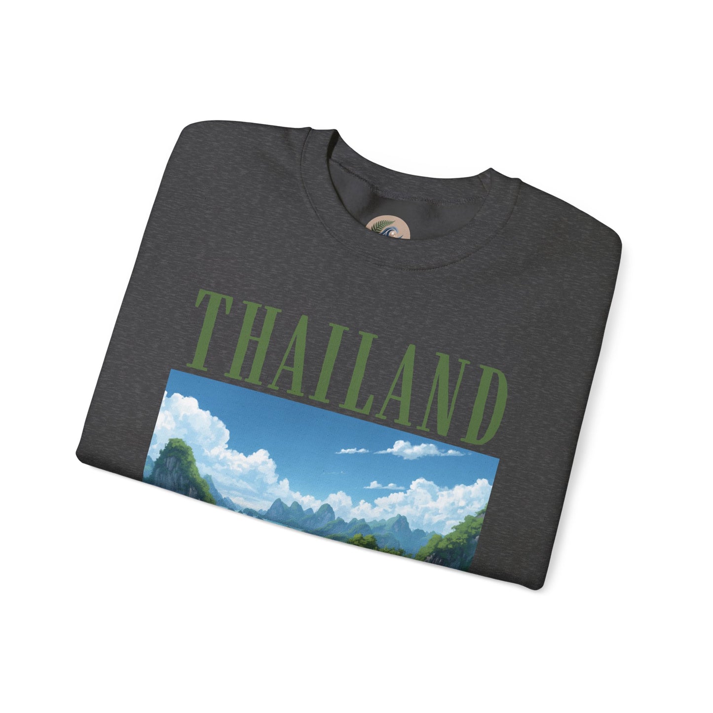 Thailand Scenic Crewneck Sweatshirt — Tropical Island Graphic Pullover
