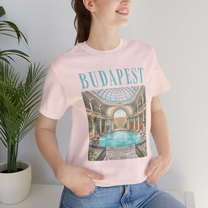 Budapest Thermal Baths Graphic Tee — Vintage Spa Travel T-Shirt