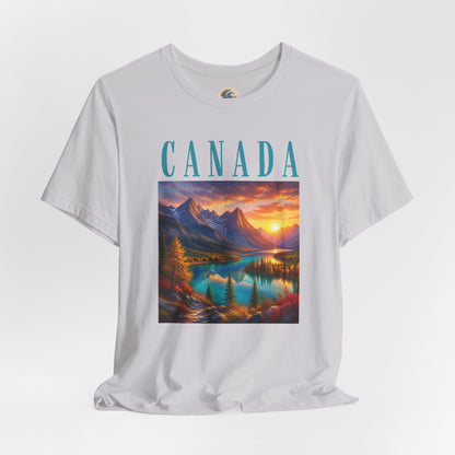 Canada Banff Scenic Mountain Tee — Sunrise Lake Landscape T‑Shirt