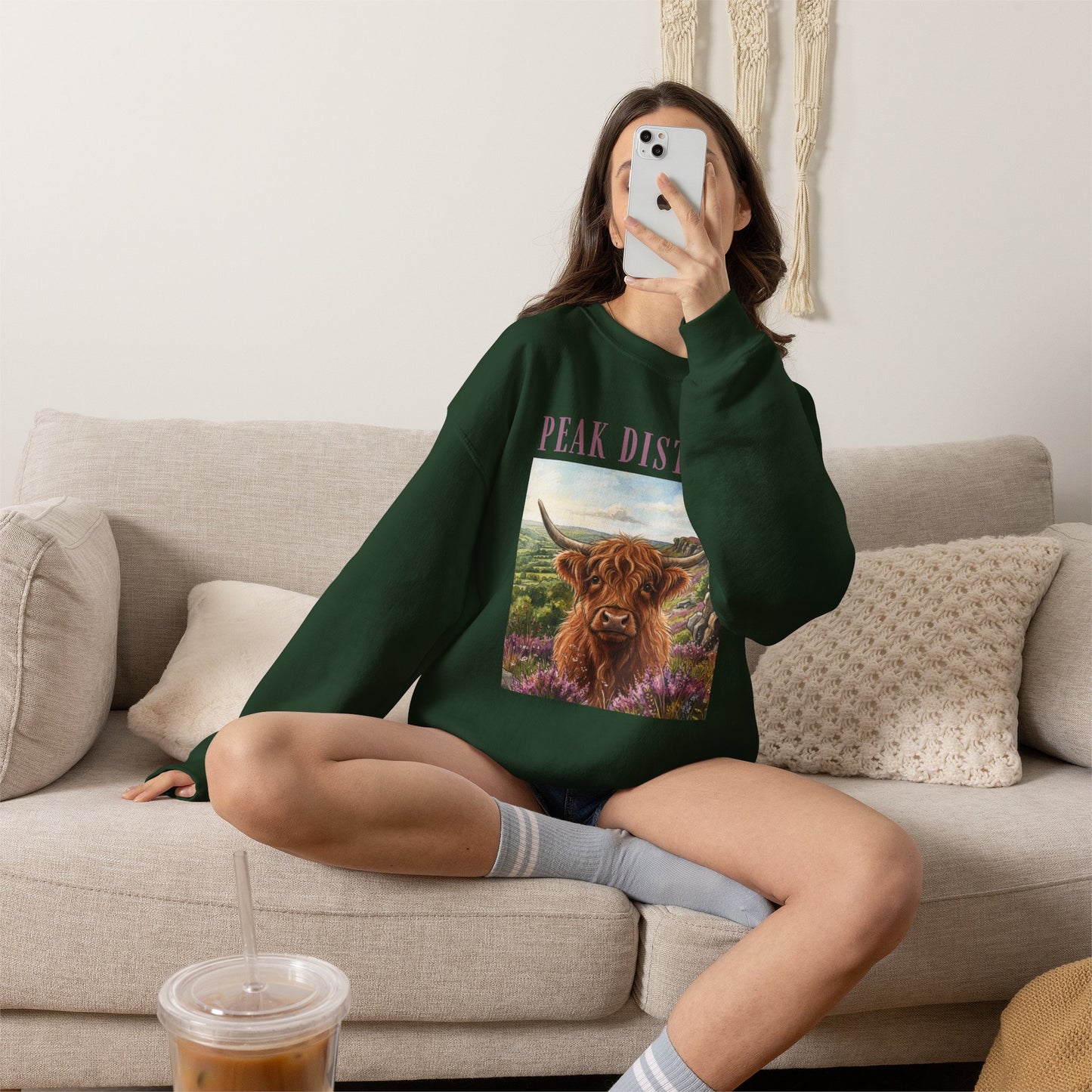 Peak District Highland Cow Sweatshirt