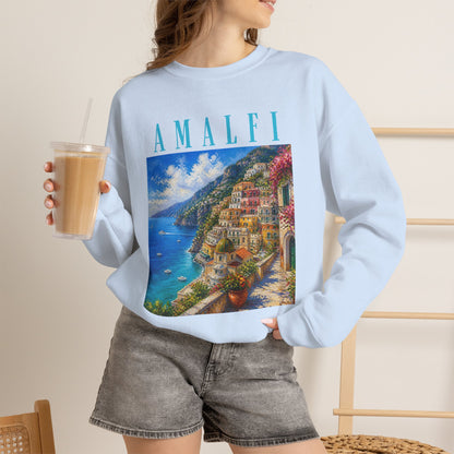 Amalfi Coast Scenic Crewneck Sweatshirt