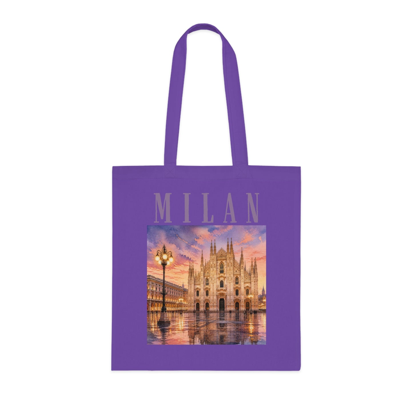 Milan Cathedral Tote Bag – Scenic Duomo Travel Cotton Tote